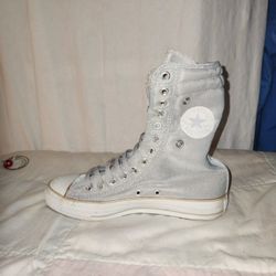 Converse Chuck Taylor All Star XLHI Grey Knee High Sneakers Men 8 W 10 Flip Vint