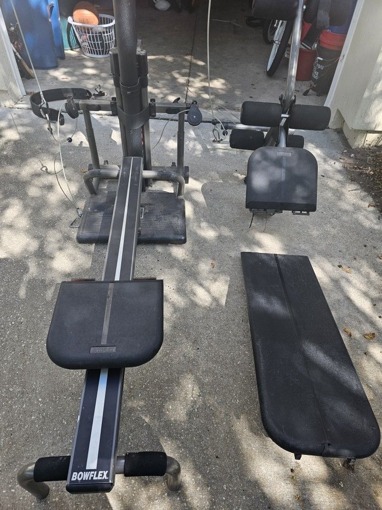 Bowflex With Rowing Machine, Leg Press, Bench