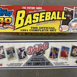 1991 Topps and Upper Deck Baseball Card Sets