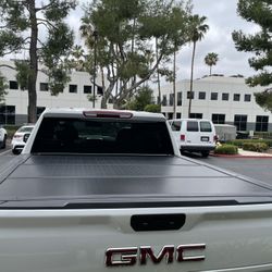 Pickup Truck Bed Cover Tonneau Cover Low Profile Flush Flat Hard Folding Trifold 