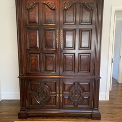 Brown Maitland Smith Chest Armoire