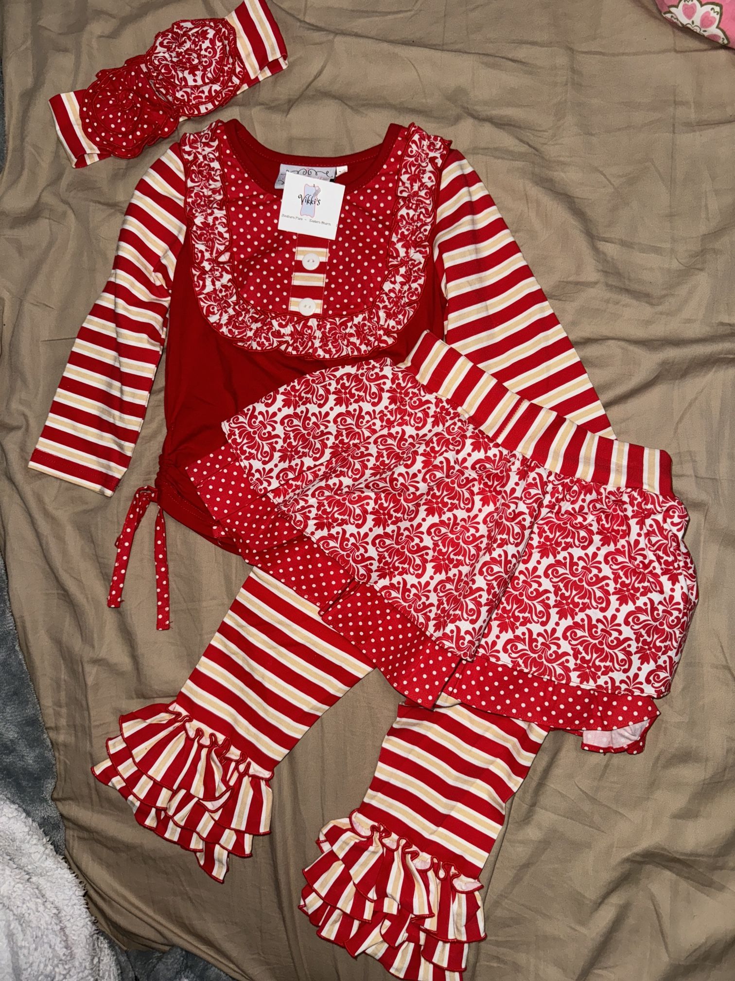 Girls 2 Piece Holiday Outfit