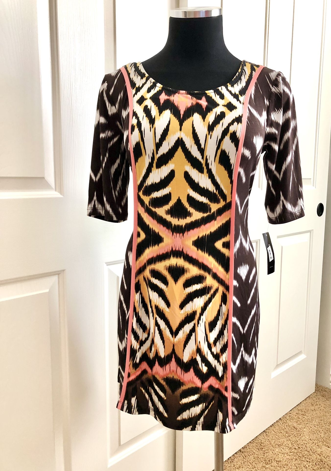Style & Co. Safari Themed Orange Top Size Small