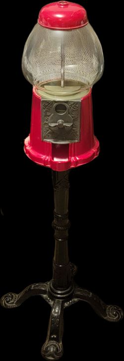 Classic red gumball machine cand dispenser
