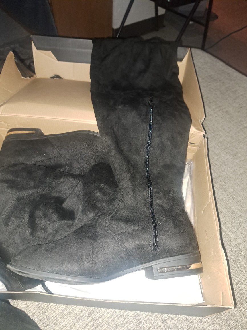 Womans Knee High Boots Made For Wide Calfs Size 10 2 Pairs