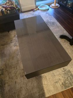Glass coffee table