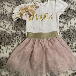 1 Year old Cake smash Baby Girl Outfit