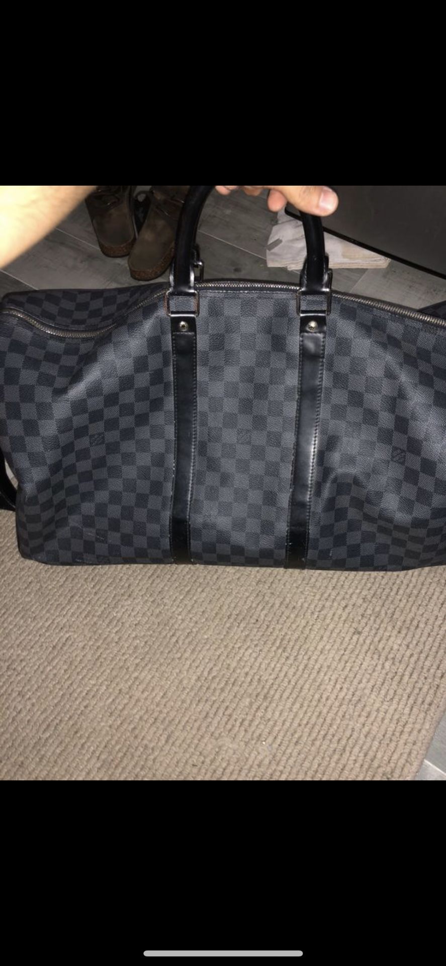 Louis Vuitton Keepall Bandouliere Damier Graphite 55 Black/Graphite