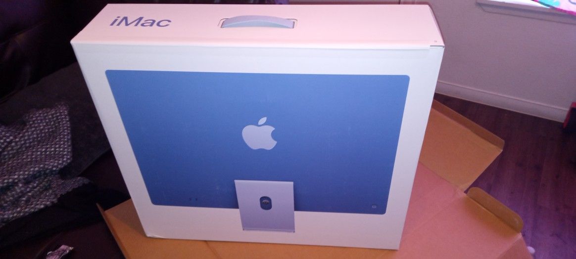 Blue iMac With Apple M4 Chip