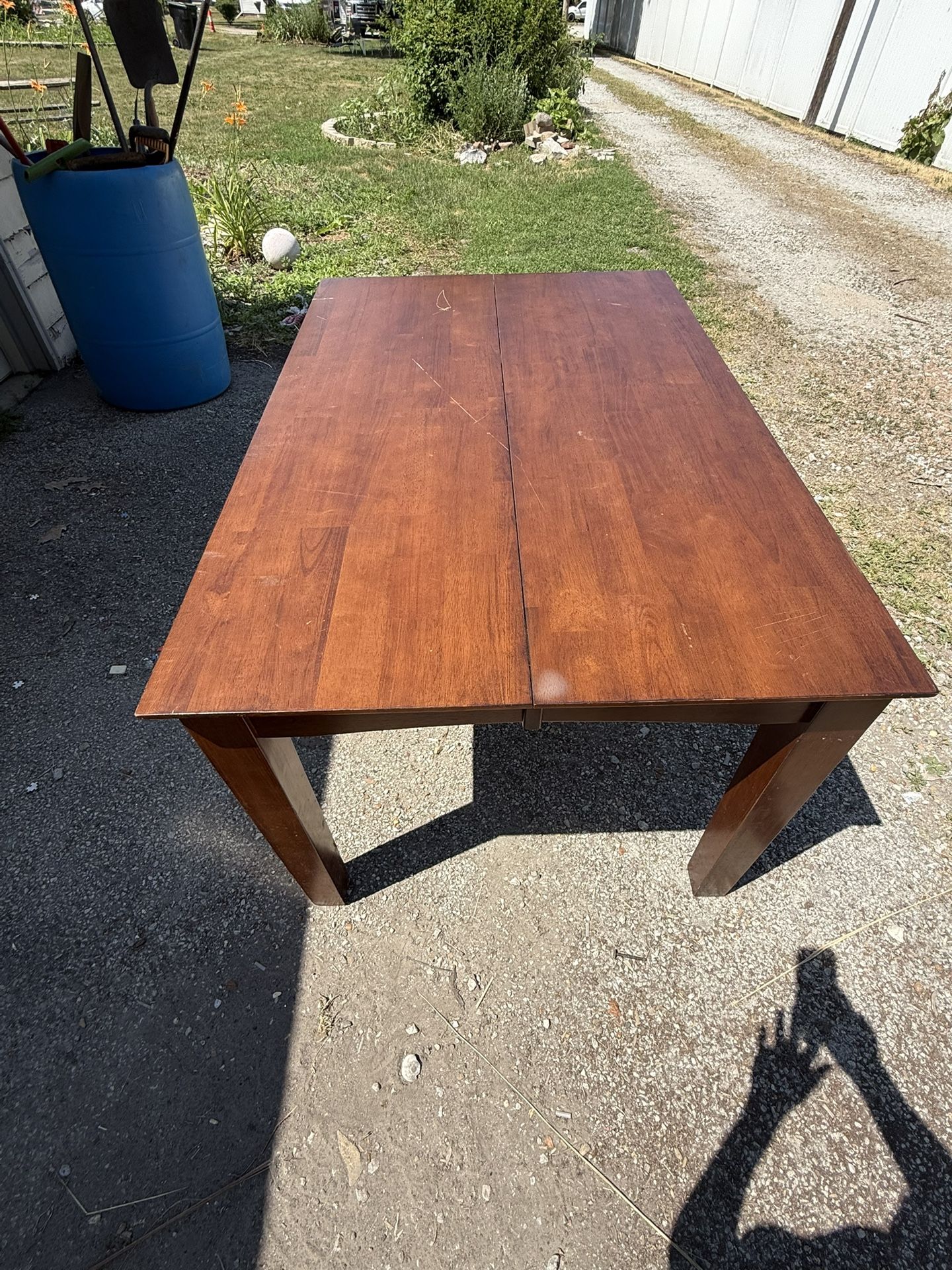Table With Attached Extension boards.