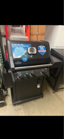 Bbq grill napoleon with side burner gas propane
