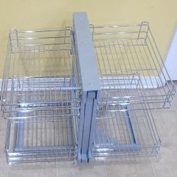 Crome 2-Tier Wire Basket Organizer. 