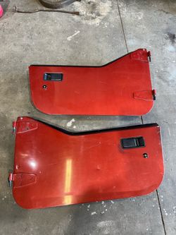 Jeep Wrangler YJ OEM Half Doors Burgundy 1987 through 1995