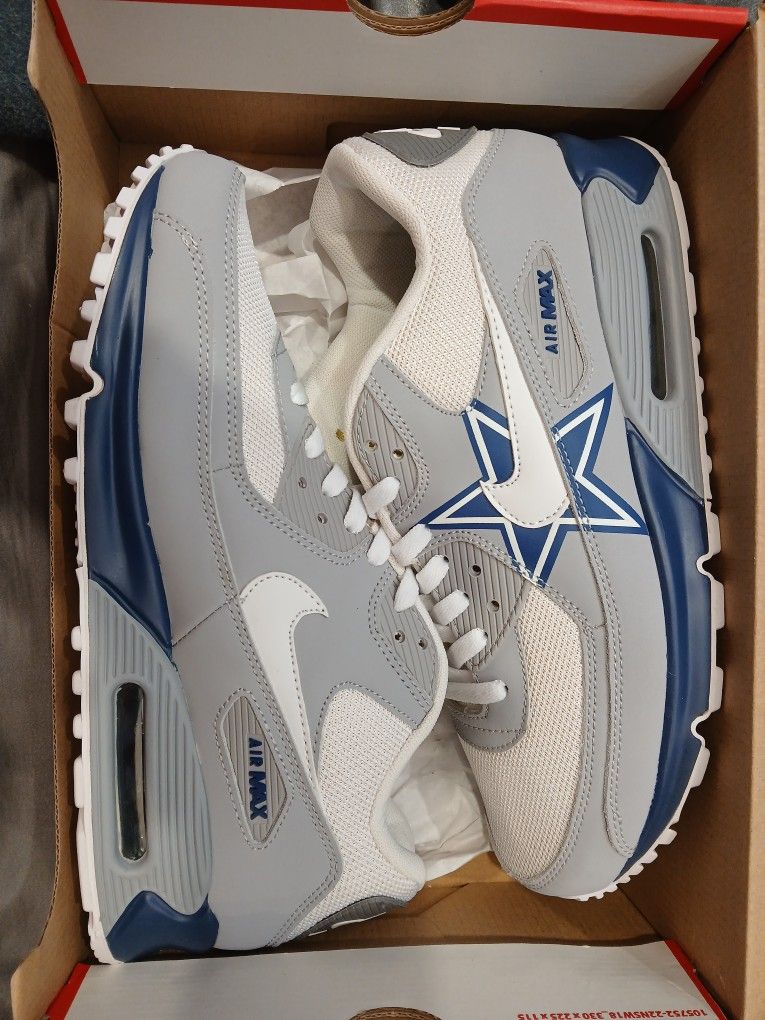 New Custom Dallas Cowboys Nike Air Max Sneakers Size  10.5