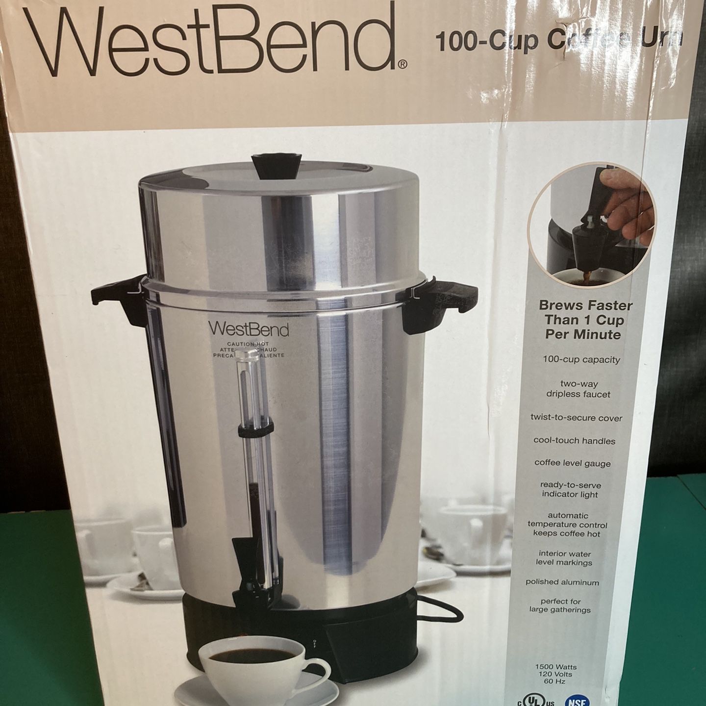 Commercial Coffee Maker 100 Cup West Bend Brewer Urn Office Church Lounge  Cafe for Sale in Las Vegas, NV - OfferUp