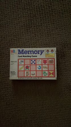 Memory card matching game