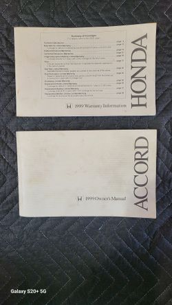 99 Honda Accord Owners Manual