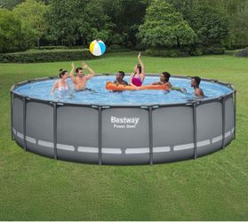 Bestway Power Steel 18' × 48" Round Above Ground Pool Set $299.99