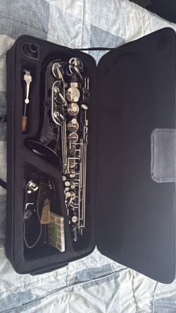 Black Alto Saxophone with Case and Accessories