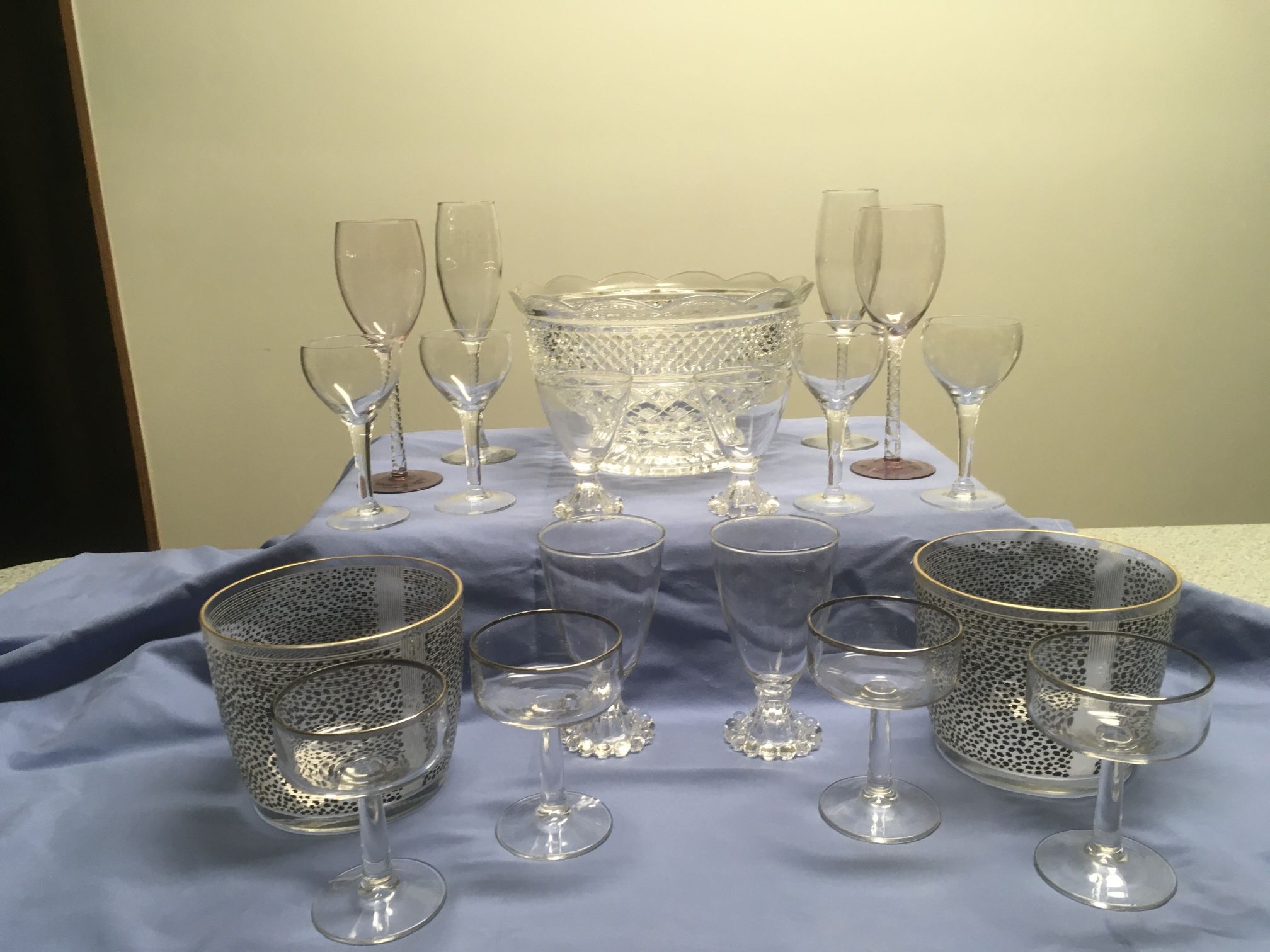 New Year Party Item All Sold Separate Bowl , Trays , Wine Glasses , Champagne Glasses, Brandy Glasses & Sniffer ,