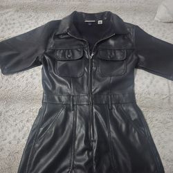 Faux Leather Dress Size 6