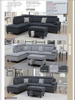Sectional with ottoman