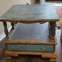 Distressed End Table