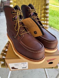 Red Wing 2415 Moc Toe Work Boots Size 9D