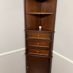 Corner Cabinet With Shelves And Drawers 
