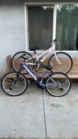 2 mountain bikes, medium size girls teens. $35 each as is.