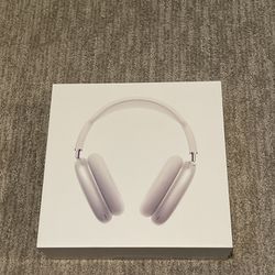 new airpods max, silver/white