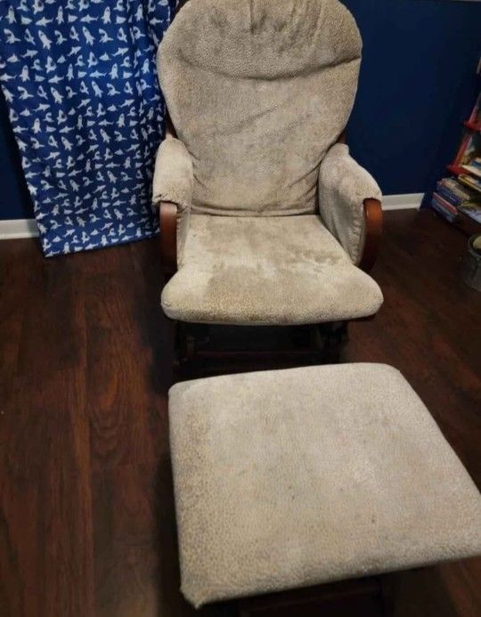 Rocking Chair And Foot Stool