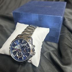 TRADES WELCOME | ROCOSJEWE Men’s Luxury Iced Out Watch | Black & Blue Dial | Luminous | Stainless Steel 🔥 Open to trades — make an offer! Make a stat