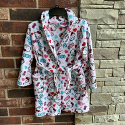 Hello Kitty White Figured Robe Child Girl S