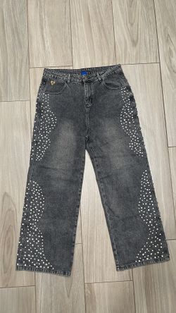 Mens Aelfric Eden Rhinestone Baggy Jeans