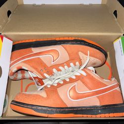 Nike SB dunk X Concepts Orange Lobsters Size 9