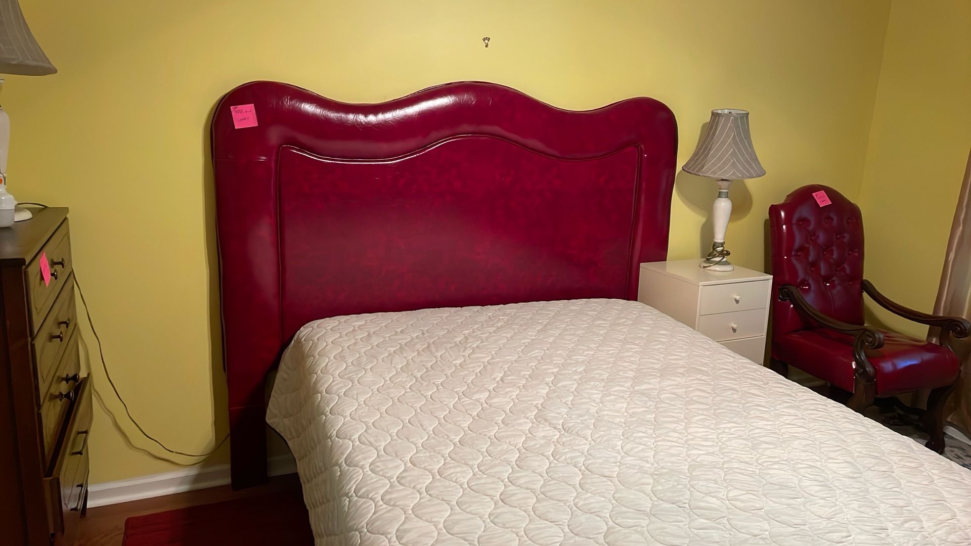 Red Leather Headboard