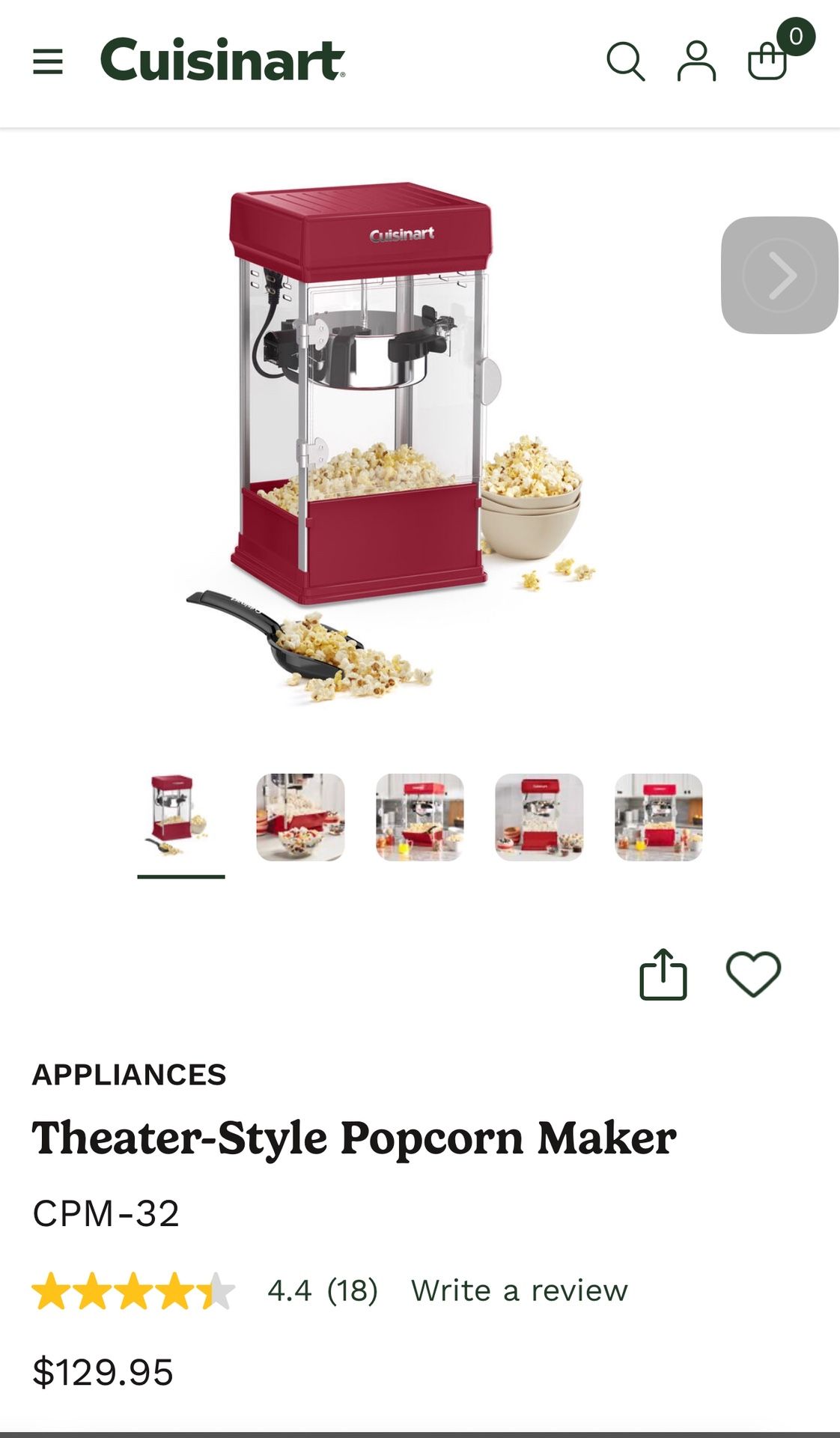 Cuisinart Popcorn Maker 
