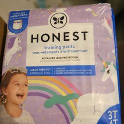 The Honest Company Clean Conscious Training Pants | Plant-Based, Sustainable Diapers | Size 3T/4T (32-40 lbs), 69 Count