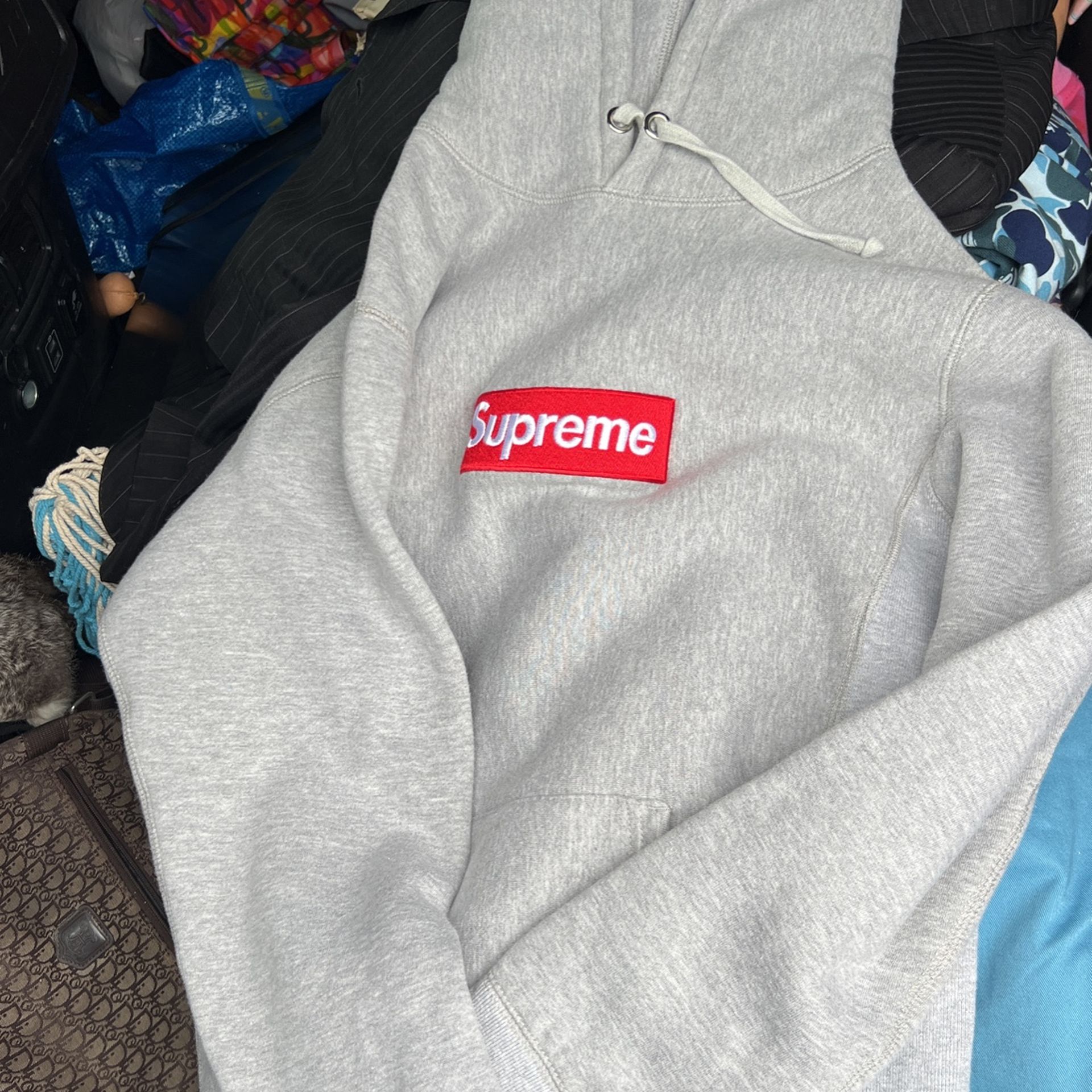 Supreme hoodie, gray sweater, original
