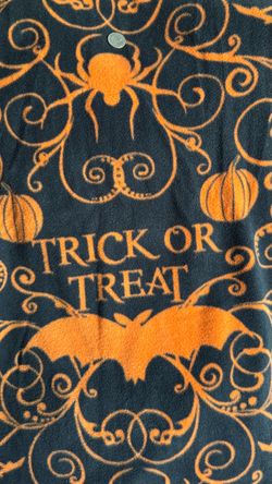 Halloween Trick or Treat Fleece Fabric Sold by the Yard x60” New Rare Find
