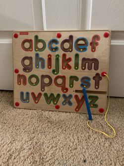 Magnetic colors and lower case alaphbet wood pen toy
