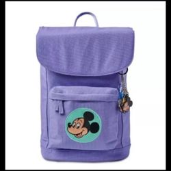 Purple Canvas Mickey Backpack 