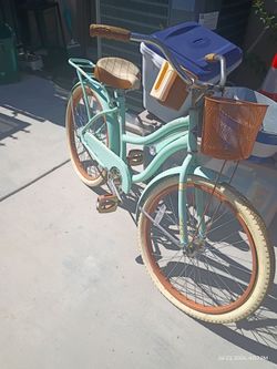 Huffy bicycle fully loaded