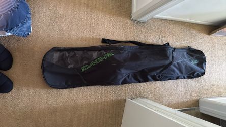 Snowboard, bindings, bag, and boots
