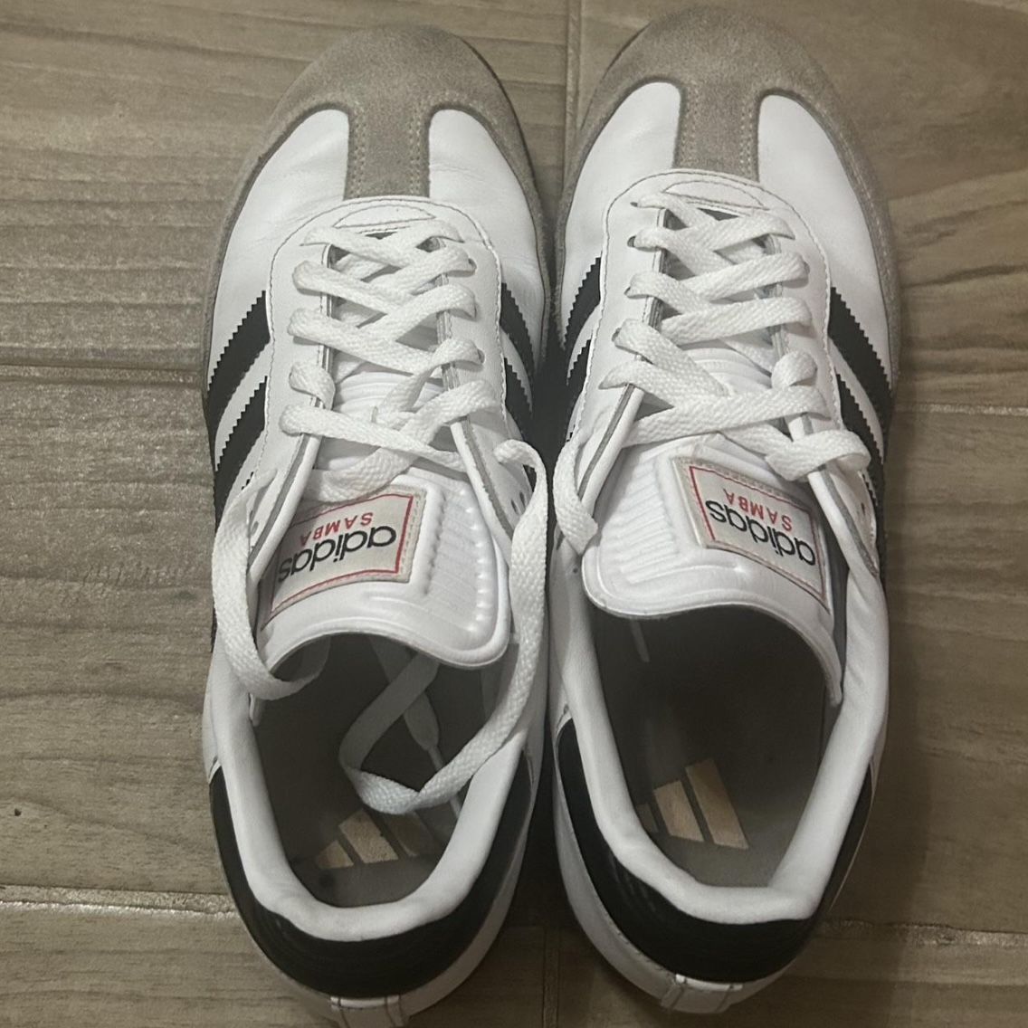 White Adidas Sambas Men’s Size 9