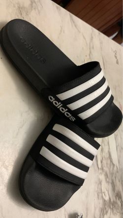Adidas adilette boys black & white