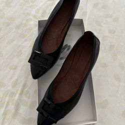 HISPANITAS Women’s Black Leather Shoes 