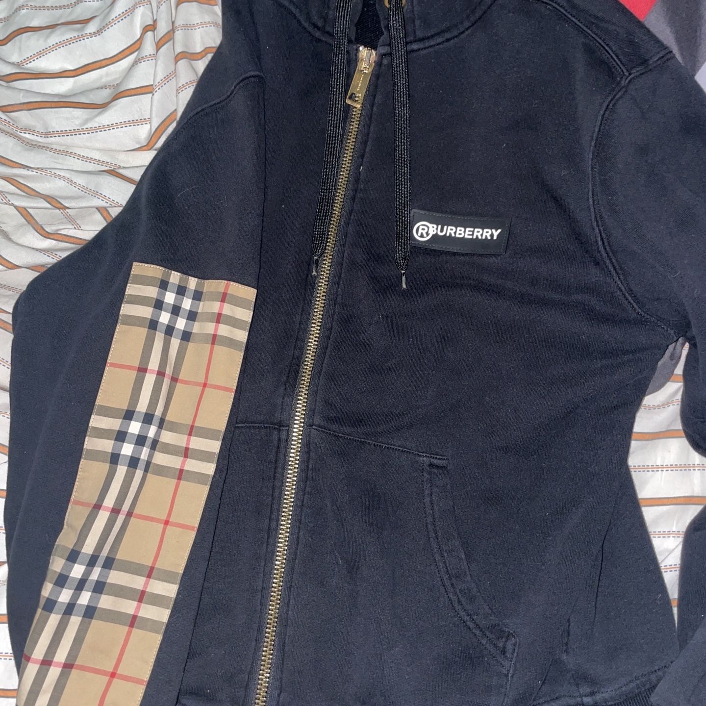 burberry zip up hoodie