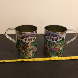 Mountain Brew Rootbeer Tin Cups